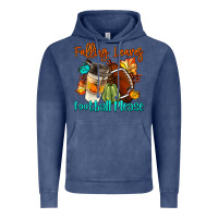 Vintage Denim Falling Leaves Football Please Vintage Hoodie - LillyAllenDesigns