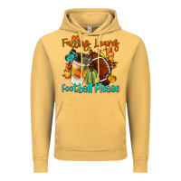 Vintage Mustard Falling Leaves Football Please Vintage Hoodie - LillyAllenDesigns