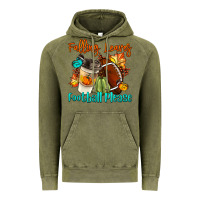 Vintage Olive Falling Leaves Football Please Vintage Hoodie - LillyAllenDesigns