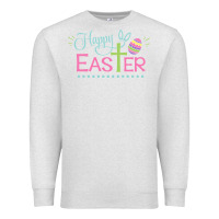Oatmeal Heather happy easter Premium Sweatshirt - artisFamous