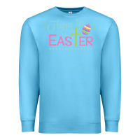 Ocean Blue happy easter Premium Sweatshirt - artisFamous