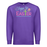 Purple happy easter Premium Sweatshirt - artisFamous