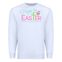 White happy easter Premium Sweatshirt - artisFamous