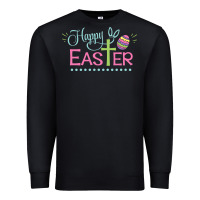 Black happy easter Premium Sweatshirt - artisFamous