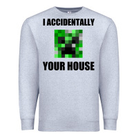 Heather Grey creeper meme Premium Sweatshirt - artisFamous