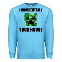 Ocean Blue creeper meme Premium Sweatshirt - artisFamous