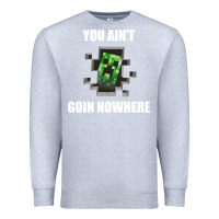 Heather Grey creeper meme Premium Sweatshirt - artisFamous