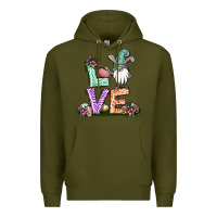 Army Green easter gnome easter bunny gnome Premium Hoodie - Jasminsmagicworld