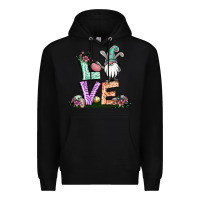 Black easter gnome easter bunny gnome Premium Hoodie - Jasminsmagicworld