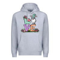 Heather Grey easter gnome easter bunny gnome Premium Hoodie - Jasminsmagicworld