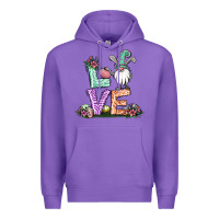 Purple easter gnome easter bunny gnome Premium Hoodie - Jasminsmagicworld