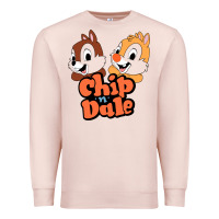 Pale Pink chip n dale Premium Sweatshirt - artisFamous