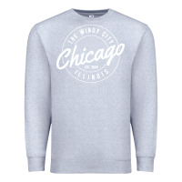 Heather Grey chicago Premium Sweatshirt - artisFamous