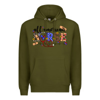 Army Green all american nurse Premium Hoodie - Artiststas
