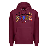 Burgundy all american nurse Premium Hoodie - Artiststas