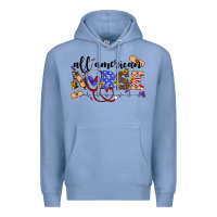 Colony Blue all american nurse Premium Hoodie - Artiststas