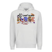 Dove Grey all american nurse Premium Hoodie - Artiststas