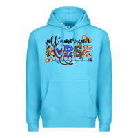 Ocean Blue all american nurse Premium Hoodie - Artiststas