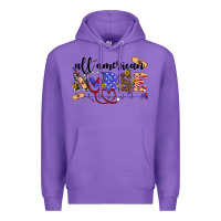 Purple all american nurse Premium Hoodie - Artiststas
