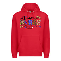 Red all american nurse Premium Hoodie - Artiststas