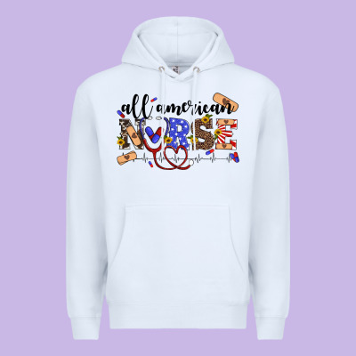 All American Nurse Premium Hoodie Designed By Artiststas