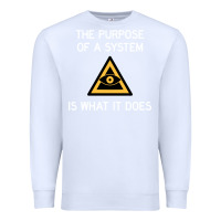 White posiwid dark mode Premium Sweatshirt - artisFamous