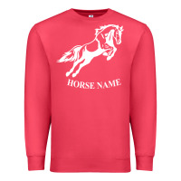 Cardinal Personalised Horse Printed Equestrian Riding Cob Jumping Rider Horse Premium Sweatshirt - artisFamous