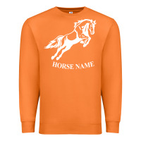 Carrot Personalised Horse Printed Equestrian Riding Cob Jumping Rider Horse Premium Sweatshirt - artisFamous