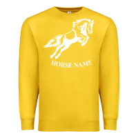 Lemon Personalised Horse Printed Equestrian Riding Cob Jumping Rider Horse Premium Sweatshirt - artisFamous