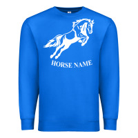 True Royal Personalised Horse Printed Equestrian Riding Cob Jumping Rider Horse Premium Sweatshirt - artisFamous