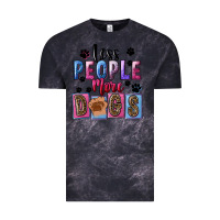 Cloud Black less people more dogs Vintage Tee - FaDigitalArtStudio