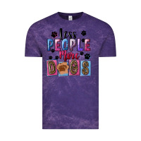 Cloud Purple less people more dogs Vintage Tee - FaDigitalArtStudio