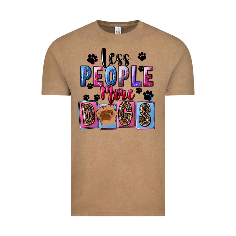 Less People More Dogs Vintage Tee by FaDigitalArtStudio | Teevron