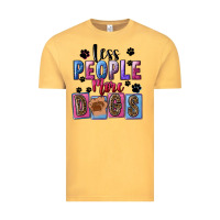 Vintage Mustard less people more dogs Vintage Tee - FaDigitalArtStudio