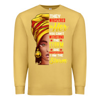 Antique Gold black history month shirt african woman afro i am the storm t shirt Premium Sweatshirt - artisFamous