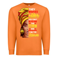 Carrot black history month shirt african woman afro i am the storm t shirt Premium Sweatshirt - artisFamous