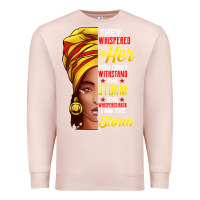 Pale Pink black history month shirt african woman afro i am the storm t shirt Premium Sweatshirt - artisFamous