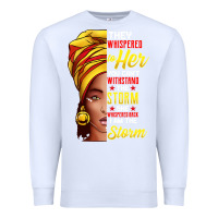 White black history month shirt african woman afro i am the storm t shirt Premium Sweatshirt - artisFamous