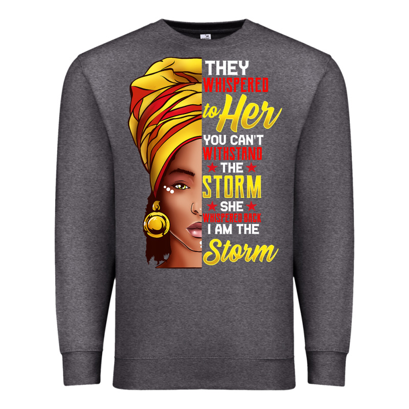 Black History Month Shirt African Woman Afro I Am The Storm T Shirt Premium Sweatshirt by artisFamous | Teevron