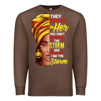 Chestnut black history month shirt african woman afro i am the storm t shirt Premium Sweatshirt - artisFamous
