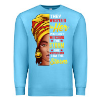 Ocean Blue black history month shirt african woman afro i am the storm t shirt Premium Sweatshirt - artisFamous