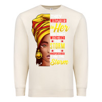 Sandshell black history month shirt african woman afro i am the storm t shirt Premium Sweatshirt - artisFamous