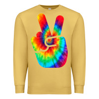 Antique Gold cool peace hand tie dye t shirt for boys and girls Premium Sweatshirt - artisFamous