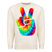 Sandshell cool peace hand tie dye t shirt for boys and girls Premium Sweatshirt - artisFamous