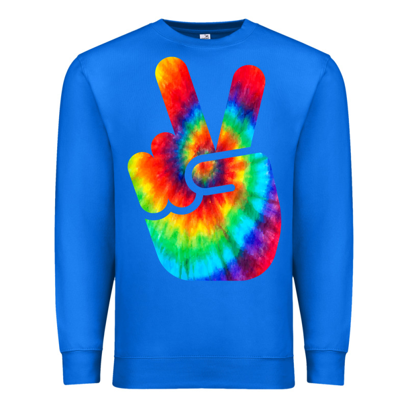 Cool Peace Hand Tie Dye T Shirt For Boys And Girls Premium Sweatshirt by artisFamous | Teevron