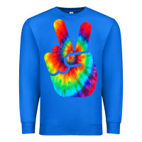 True Royal cool peace hand tie dye t shirt for boys and girls Premium Sweatshirt - artisFamous