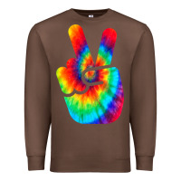 Chestnut cool peace hand tie dye t shirt for boys and girls Premium Sweatshirt - artisFamous