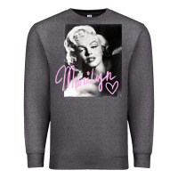 Charcoal Heather monroe black and white pink handwriting t shirt Premium Sweatshirt - artisFamous