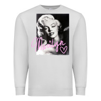 Dove Grey monroe black and white pink handwriting t shirt Premium Sweatshirt - artisFamous