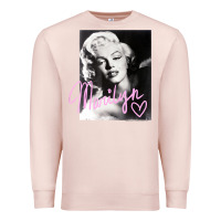 Pale Pink monroe black and white pink handwriting t shirt Premium Sweatshirt - artisFamous